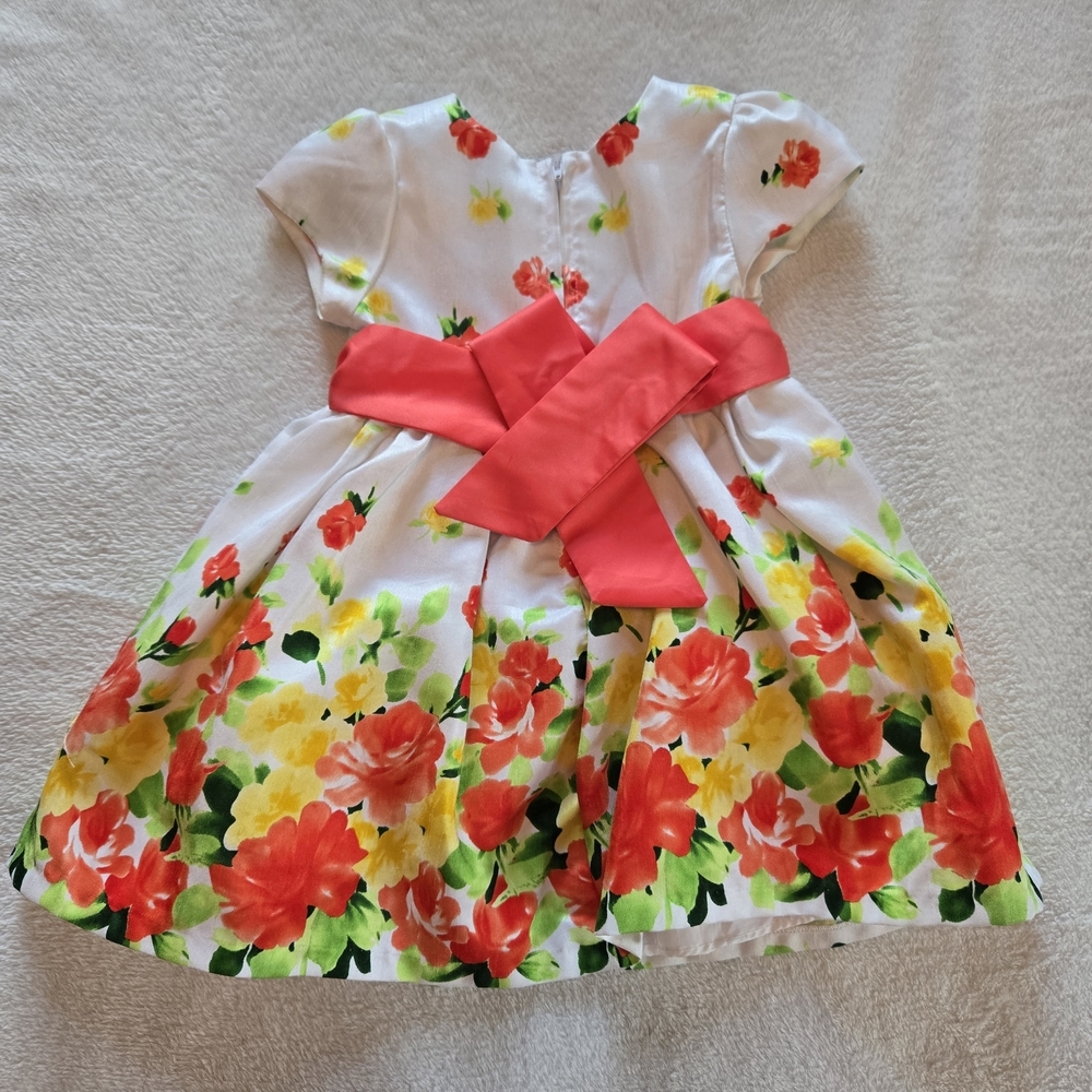 Bonnie Jean 2T Floral Dress BRIGHT FORMAL 6 LAYERS OF FLUFF EASTER BDAY PHOTO-OP - Picture 5 of 8